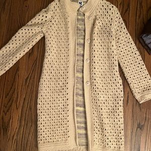 Tan Missoni sweater jacket